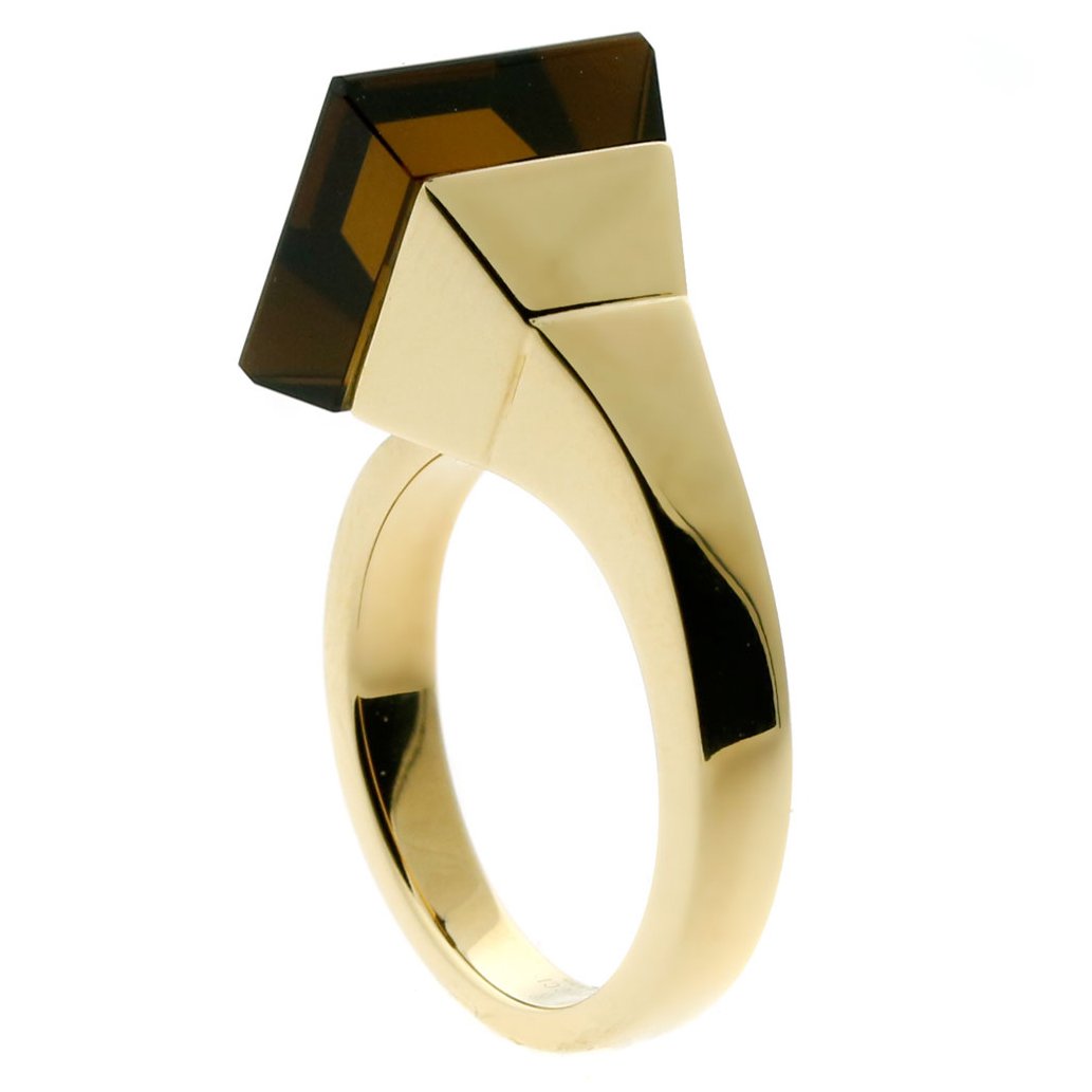 Guthtcci Chiodo Smokey Quartz Gold Ring