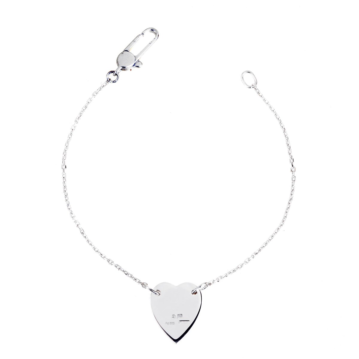 Guthtcci Heart Trademark Silver Bracelet