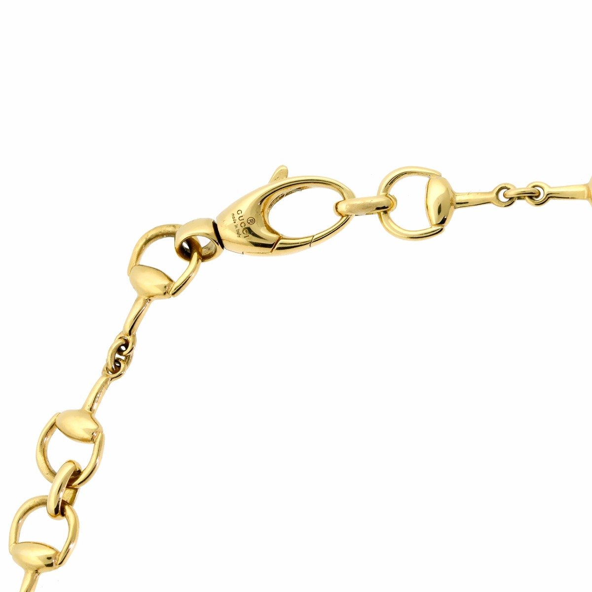 Guthtcci Horsebit Gold Necklace