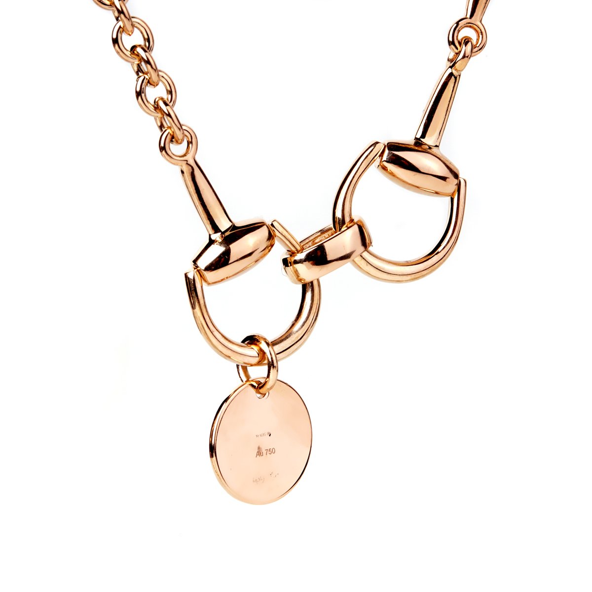 Guthtcci Horsebit Long Rose Gold Necklace