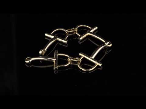 Herthtmes Vintage Stirrup Gold Bracelet