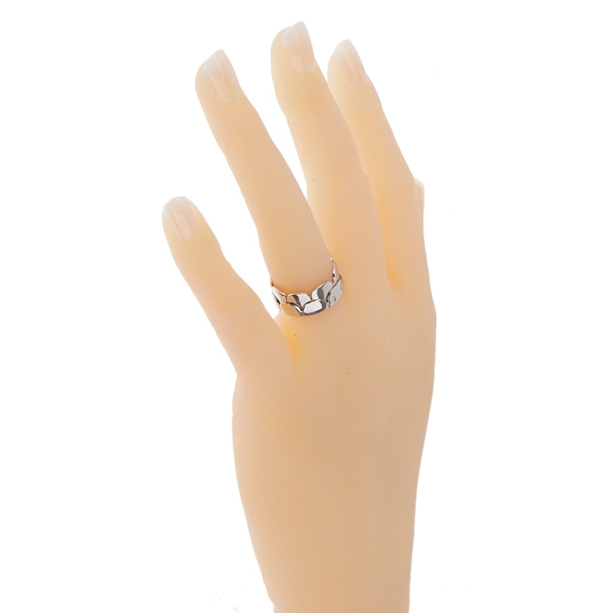 Herthtmes White Gold Arch Band Ring