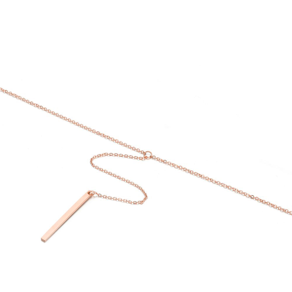 Lariat Y Necklace with Bar Drop Delicate Jewelry