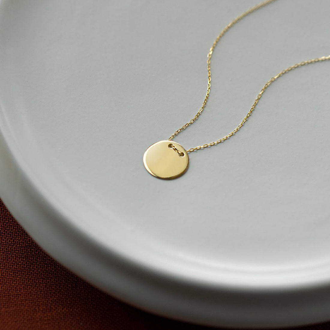 Gold Layered Necklace with Custom Engraved Pendant