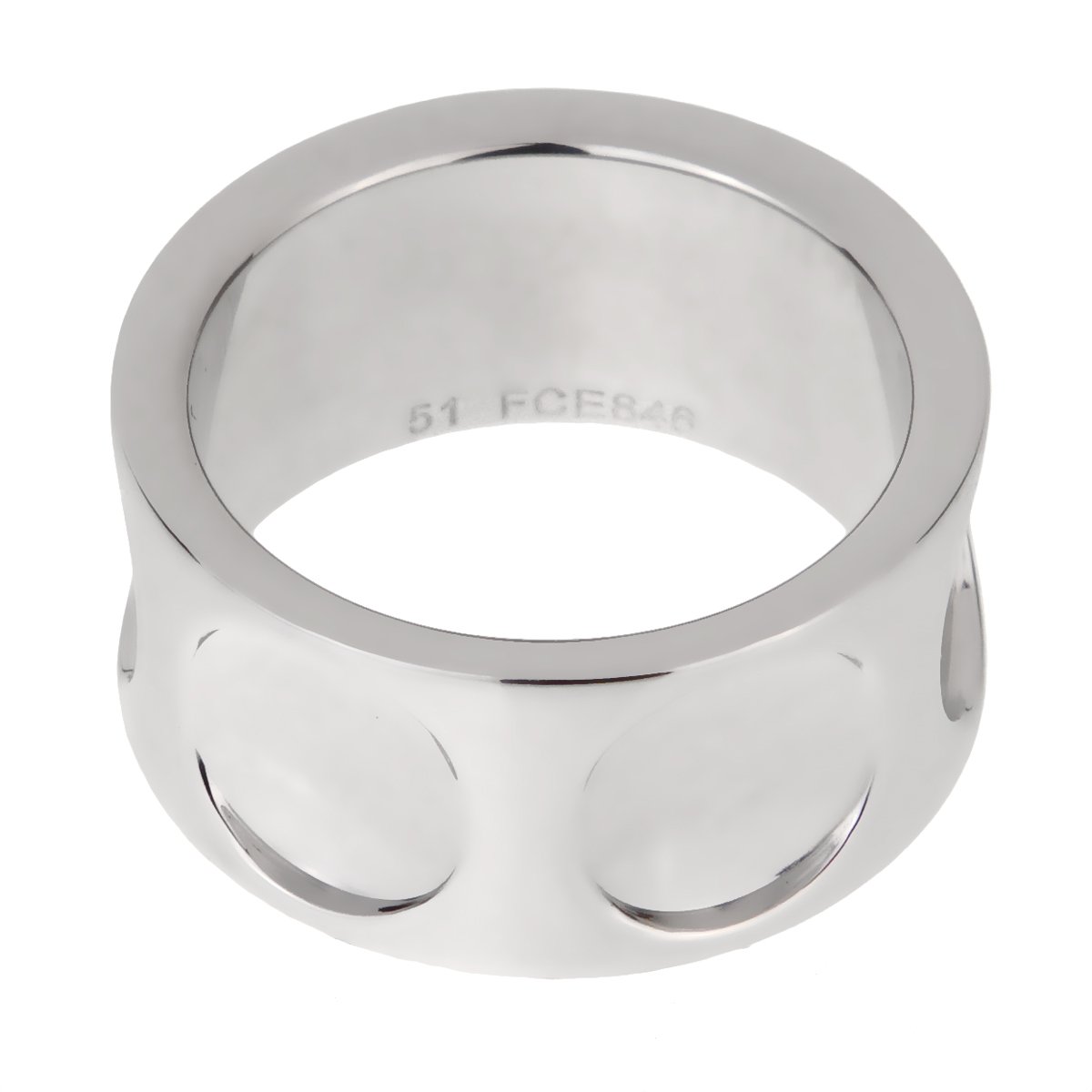 Lothtuis Vuithttton Empreinte 18k White Gold Band Ring