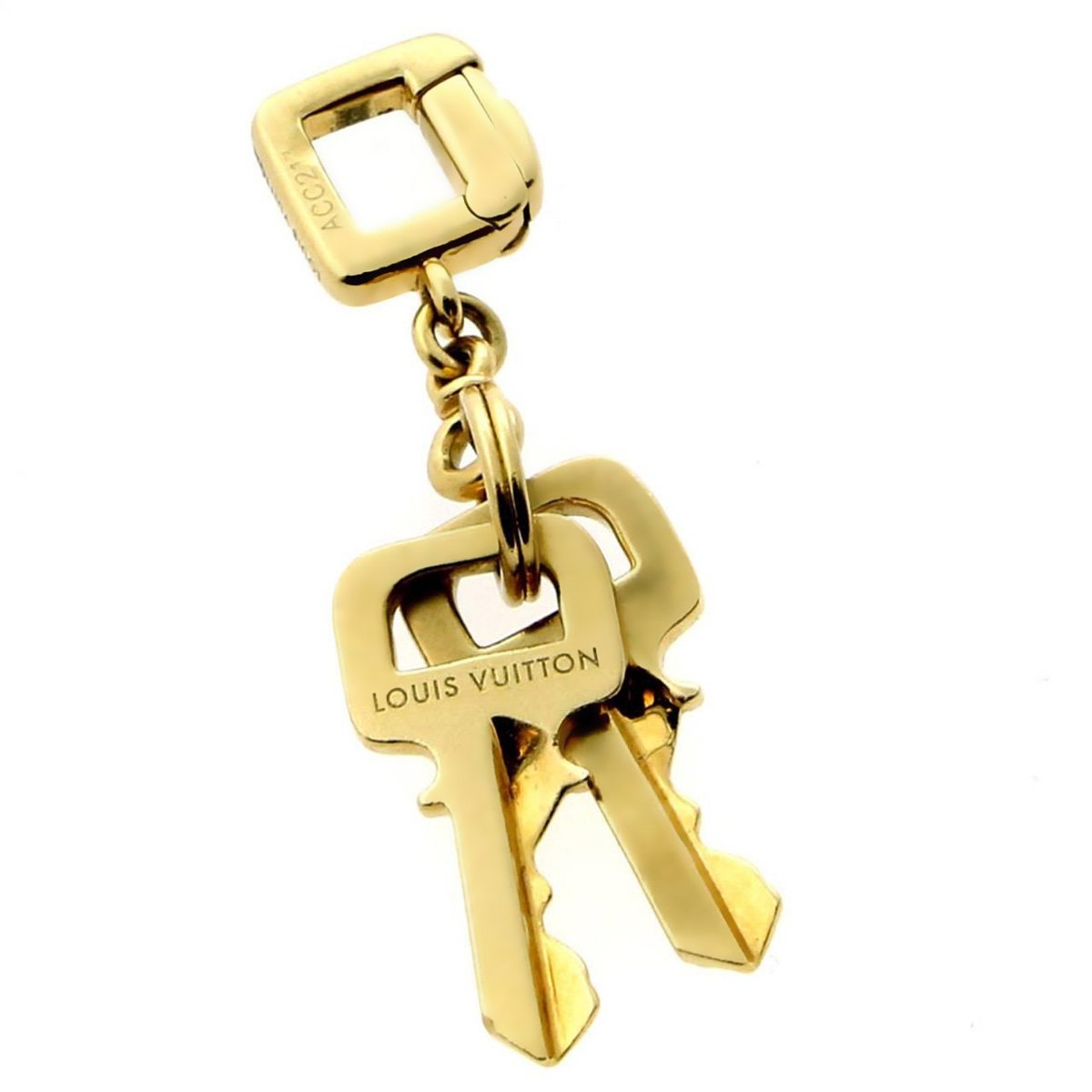 Lothtuis Vuithttton Gold Key Pendant Charm Necklace