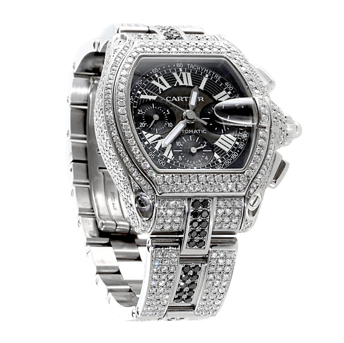 Mens Carthttier Roadster Chronograph Diamond Watch