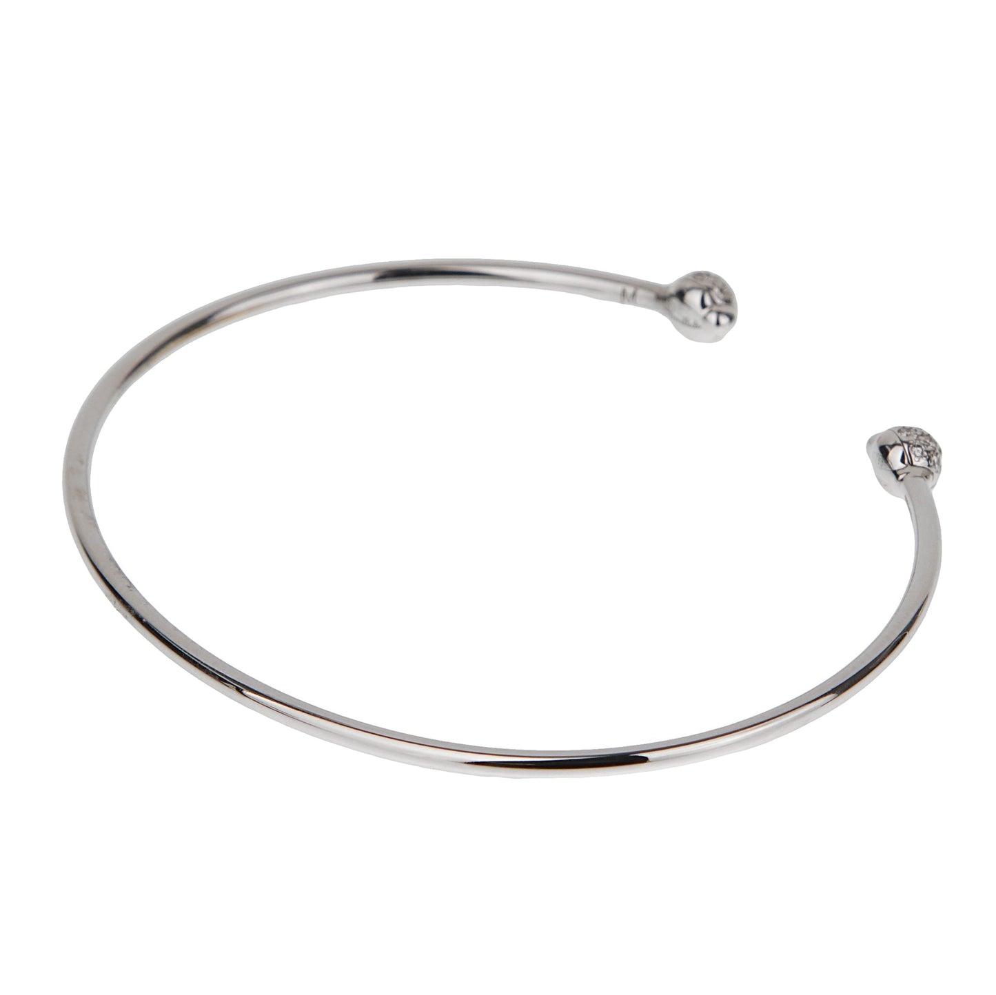 Pothtmellato M'ama Non M'ama 18k White Gold Diamond Cuff Bracelet