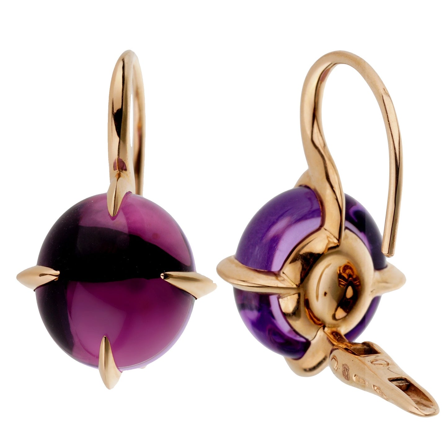 Pothtmellato 18k Rose Gold 16.60ct Amethyst Drop Earrings