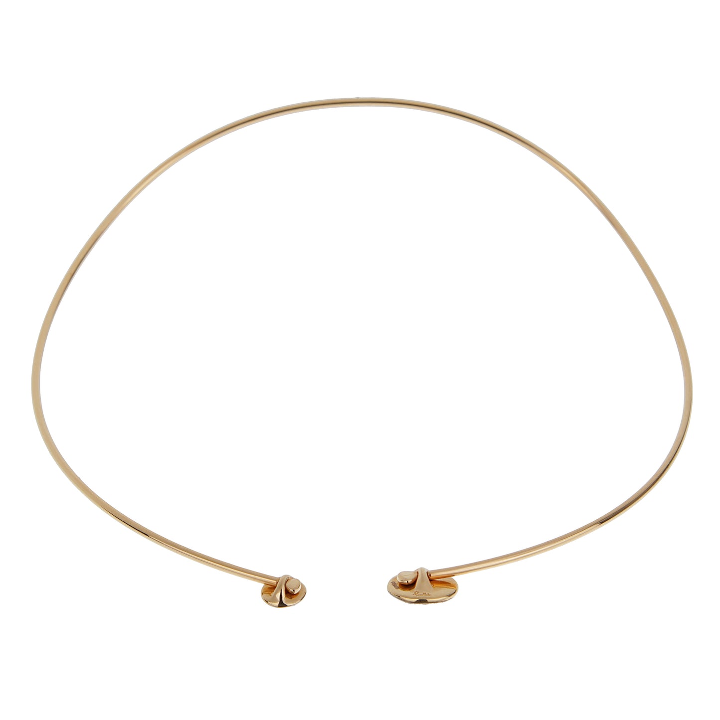 Pothtmellato Sabbia Choker Brown & White 18k Rose Gold Necklace