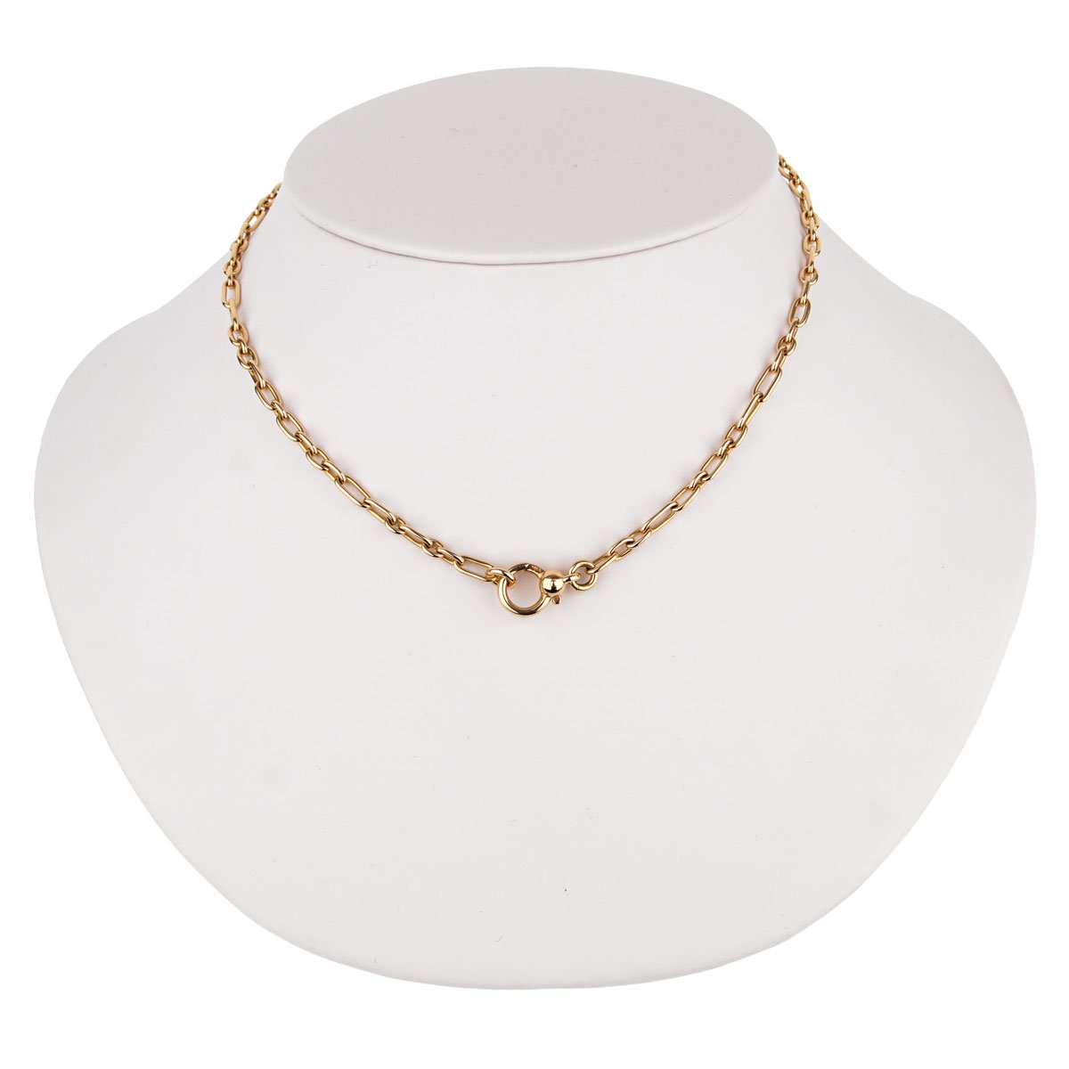 Pothtmellato Yellow Gold Chain Link Necklace