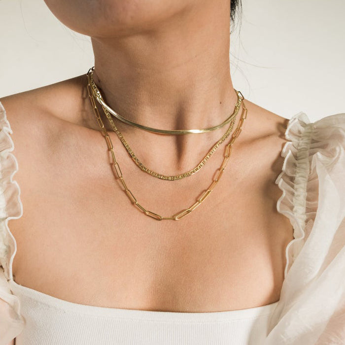 Mariner Chain Gold Link Necklace Classic Jewelry