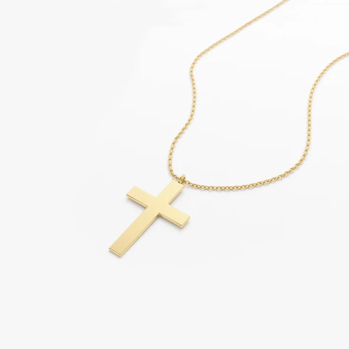 Elegant Cross Necklace 14k Gold Simple Jewelry