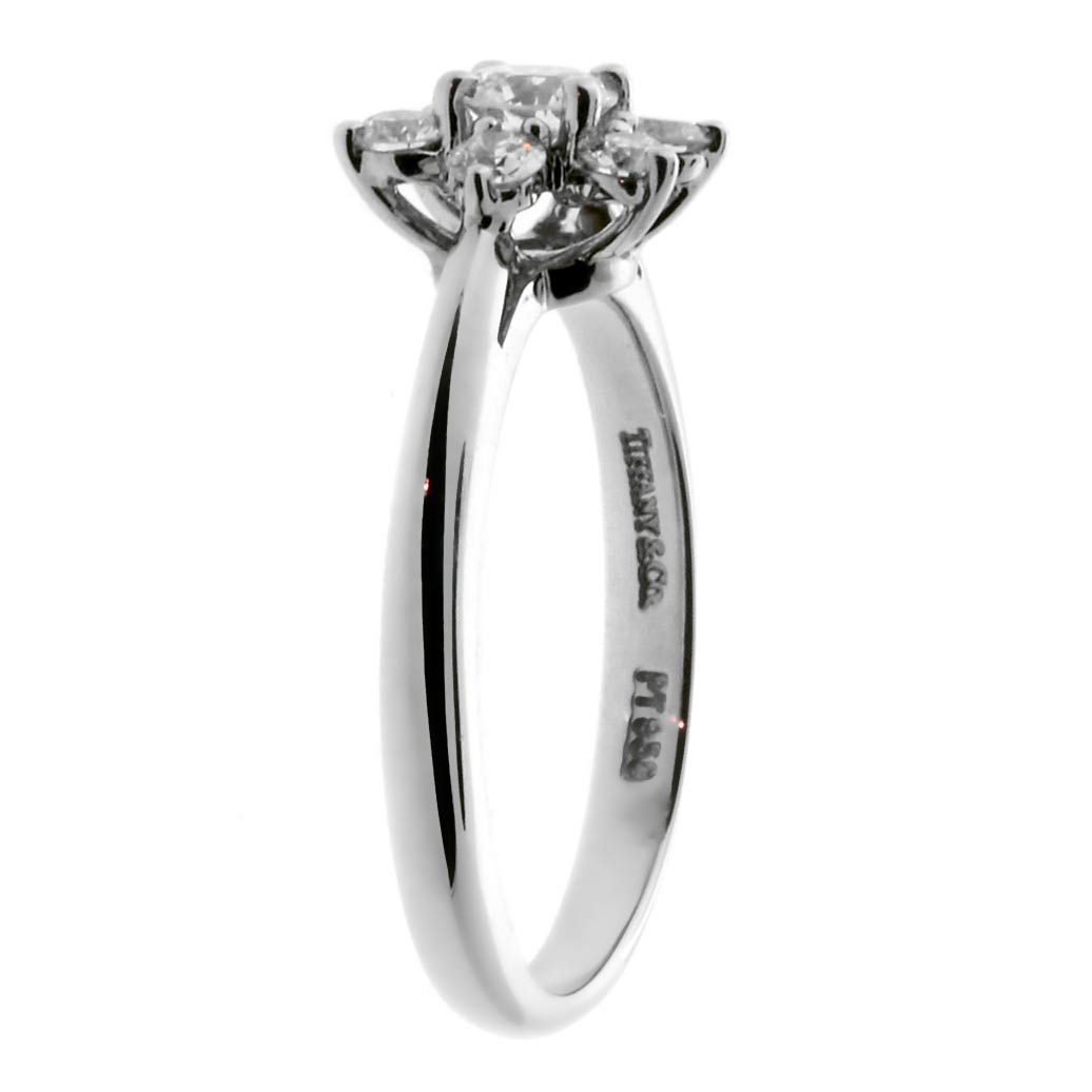 tifthtfany & Co Flower Diamond Platinum Ring