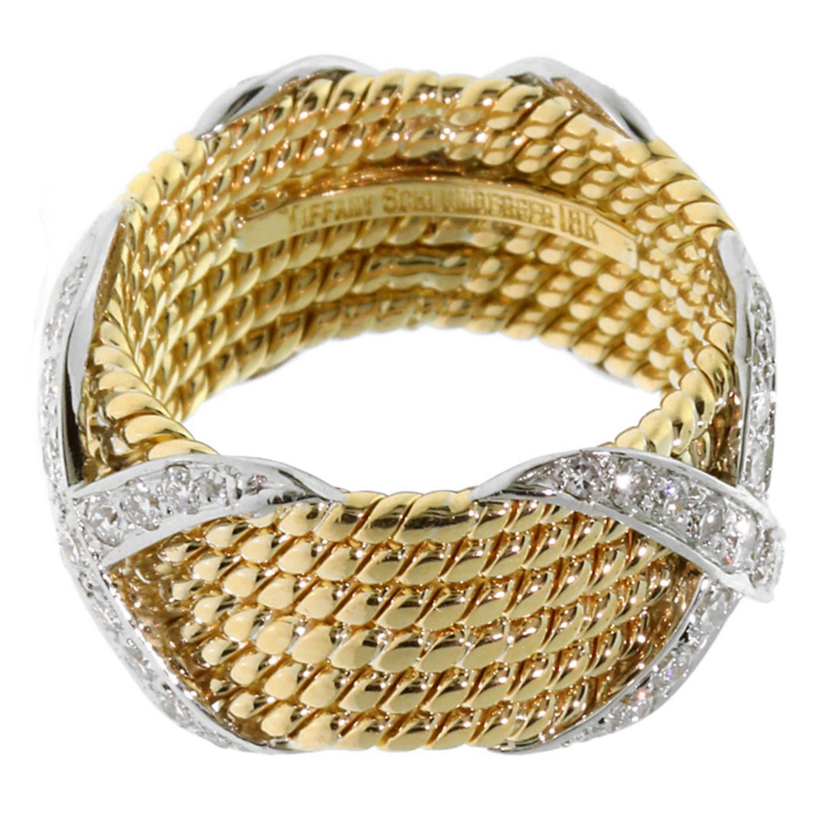 tifthtfany & Co Schlumberger 6 Row Rope Diamond Ring