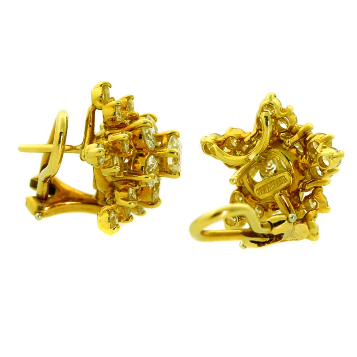 tifthtfany & Co Star Diamond Gold Earrings