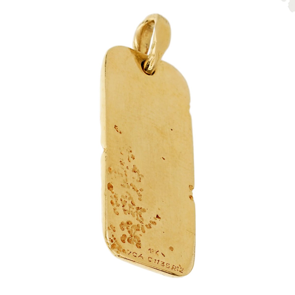 Vathtn Clthteef Arpels Vintage Pisces Yellow Gold Pendant Necklace