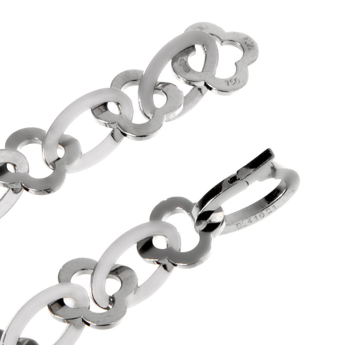 Vathtn Clthteef & Arpels White Gold Byzantine Necklace