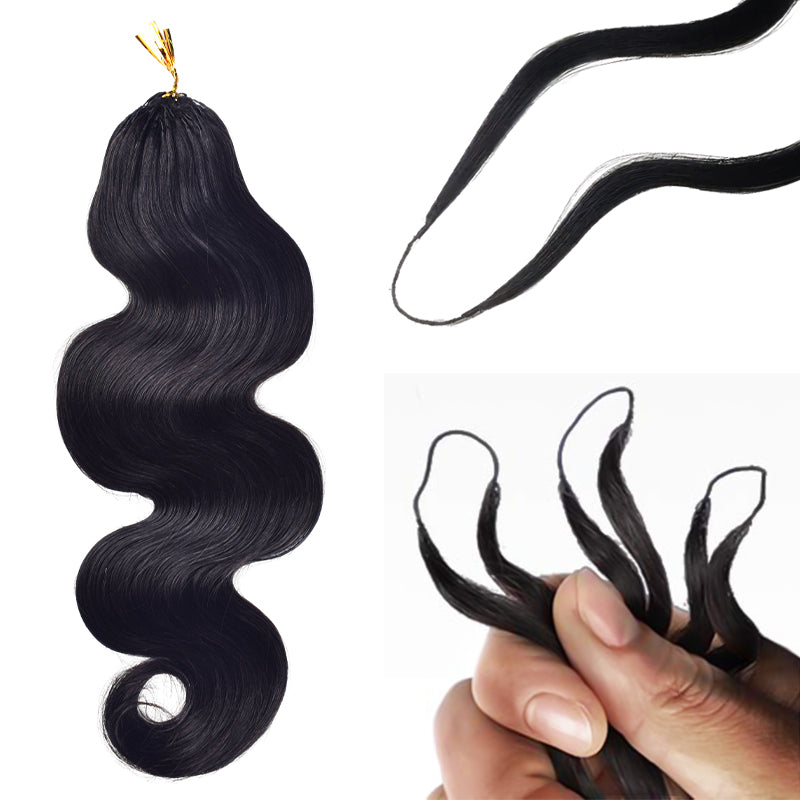 Body Wave Crochet Hair Natural Black Human Hair Extension
