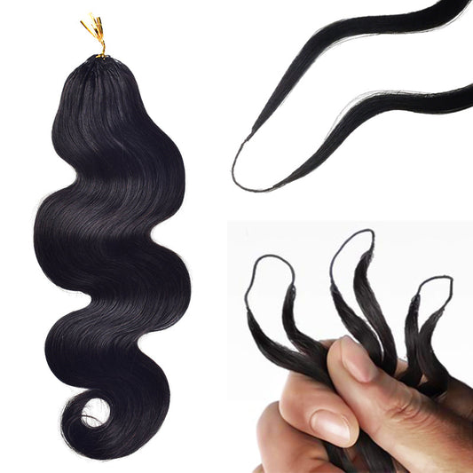 Body Wave Crochet Hair Natural Black Human Hair Extension