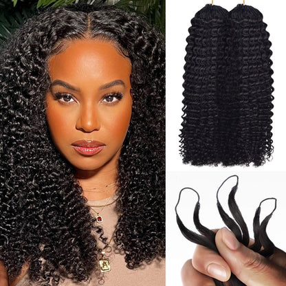 Crochet Human Hair Kinky Curly Hair Extensions CVOHAIR