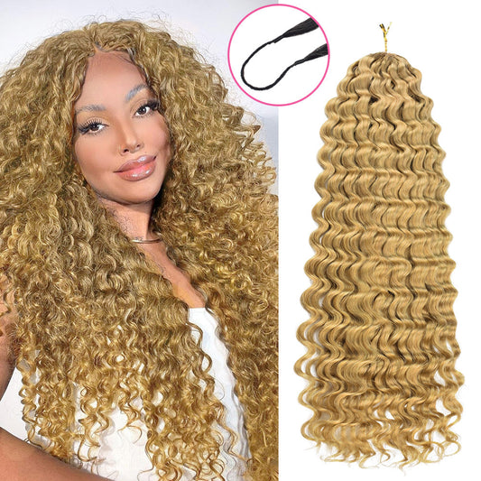 #27 Deep Wave Crochet Human Hair Extensions CVOHAIR