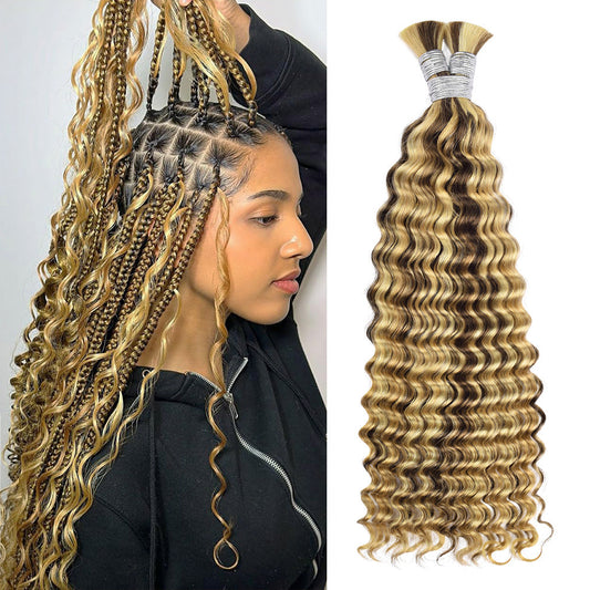 #4/27/613 100% Human Hair Braid Deep Wave Styles CVOHAIR