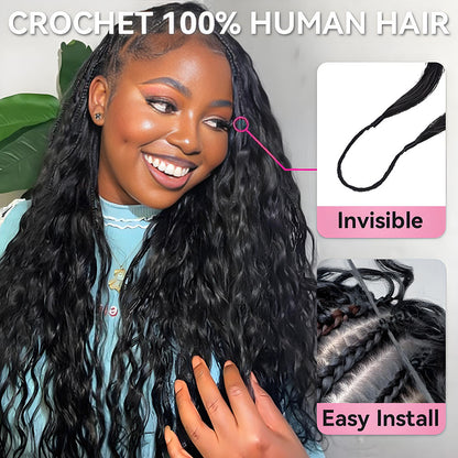 Italian Curly Crochet Human Hair Extensions CVOHAIR