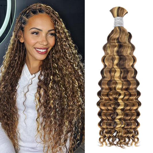 #4/27/30 100% Human Hair Braid Deep Wave Styles CVOHAIR