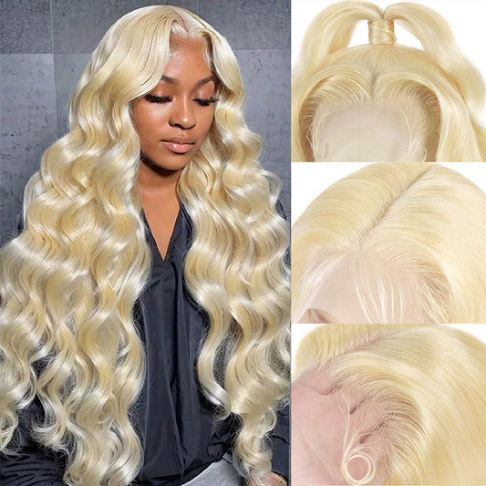 #613 Body Wave Blonde HD Lace Front Wigs Human Hair 200% Density Lace Frontal Wig Pre Plucked with Baby Hair CVOHAIR
