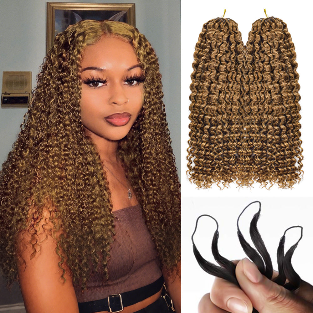 #30 Kinky Curly Crochet Human Hair Extensions CVOHAIR