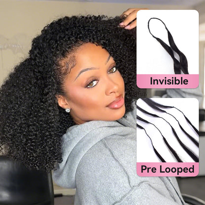 Crochet Human Hair Afro Curly 4C Hair Extensions CVOHAIR