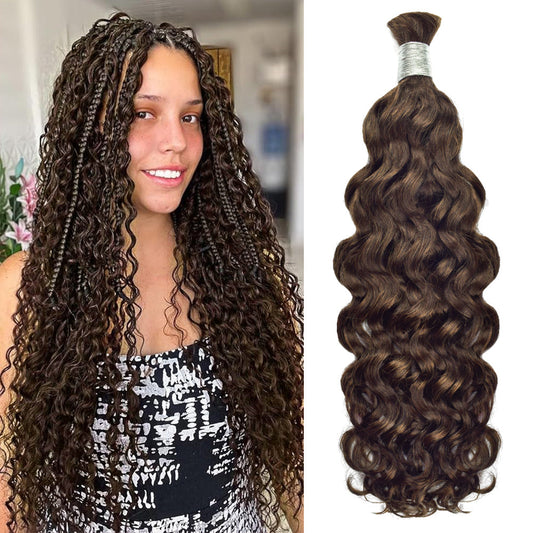 #4 Water Wave Bulk Human Hair For Boho Braids CVOHAIR