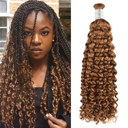 #30 Deep Curly Hot Braids Bulk Human Hair CVOHAIR