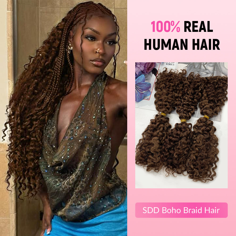 #4 SDD Boho Braids Human Hair CVOHAIR