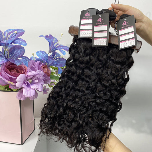 #1B Water Wave 10A Human Hair Bundles Brazilian Virgin Hair Bundles Weave Hair CVOHAIR