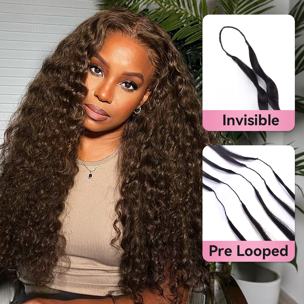 #4 Deep Wave Crochet Human Hair Extensions CVOHAIR