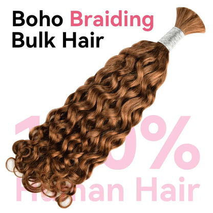 #30 Italian Curly Hot Braids Bulk Human Hair CVOHAIR