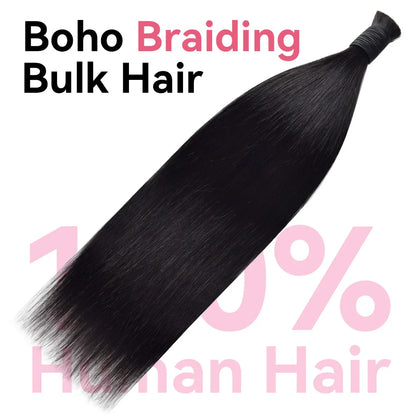 100% Human Hair Braid Styles Straight CVOHAIR