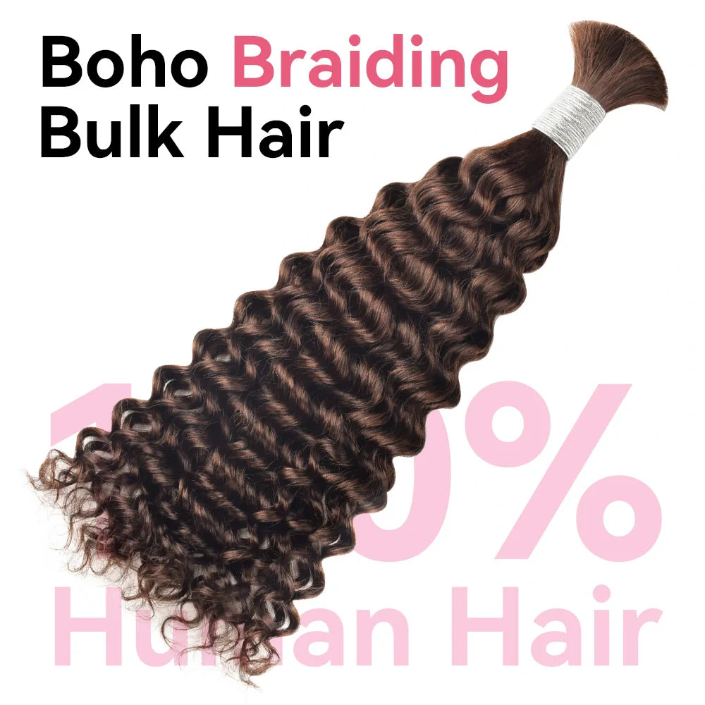 #2 Deep Curly Bohemian Human Hair For Braiding CVOHAIR