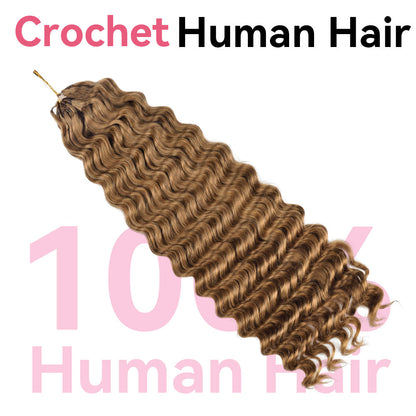 #30 Deep Wave Crochet Human Hair Extensions CVOHAIR