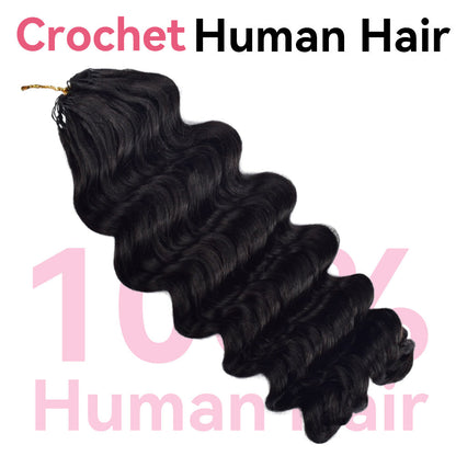Loose Deep Wave Crochet Human Hair Extensions CVOHAIR