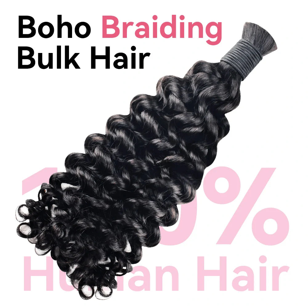 #1 Jet Black 100% Human Hair Braid Styles CVOHAIR