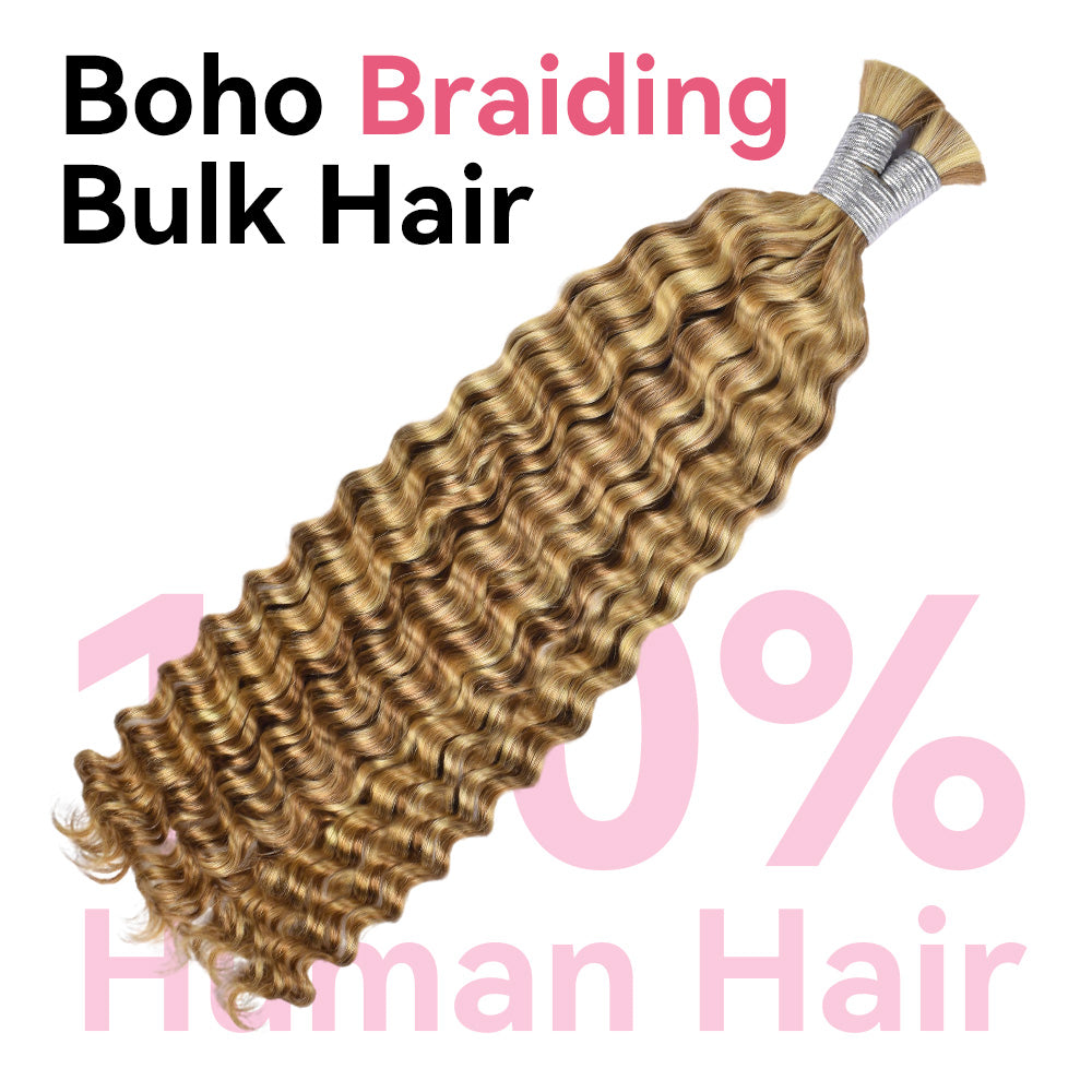 #27/30/613 100% Human Hair Braid Deep Wave Styles CVOHAIR