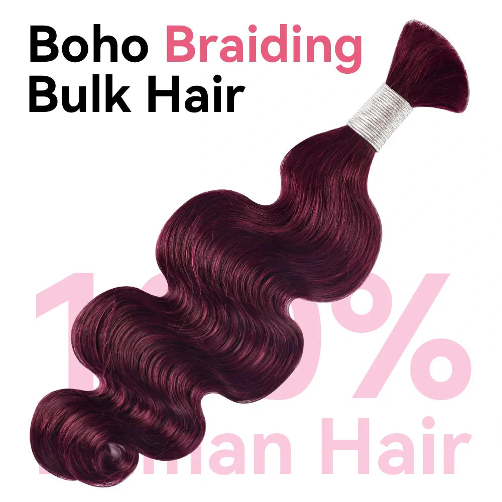 #99J 100% Human Hair Braid Body Wave Styles CVOHAIR