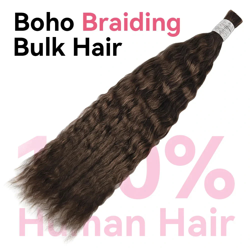#2 Hot Braids Bulk Human Hair Wet & Wavy CVOHAIR