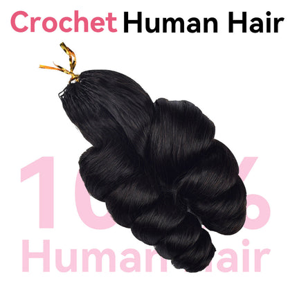 Loose Wave Crochet Human Hair Extensions CVOHAIR