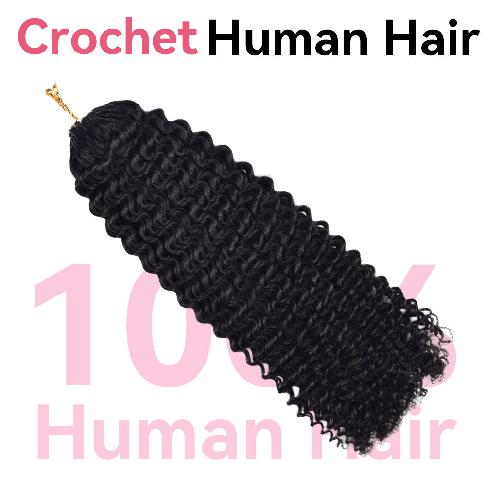 Crochet Human Hair Kinky Curly Hair Extensions CVOHAIR