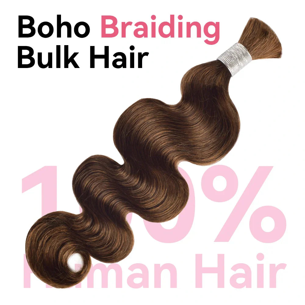 #4 100% Human Hair Braid Body Wave Styles CVOHAIR