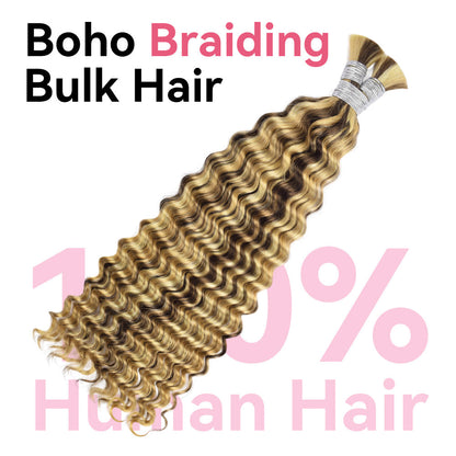 #4/27/613 100% Human Hair Braid Deep Wave Styles CVOHAIR